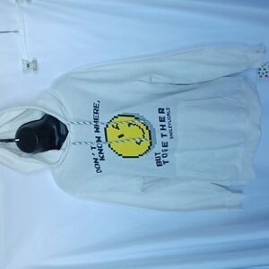 Smiley World Women’s Graphic Sweatshirt Hoodie, Nwt, Sz L